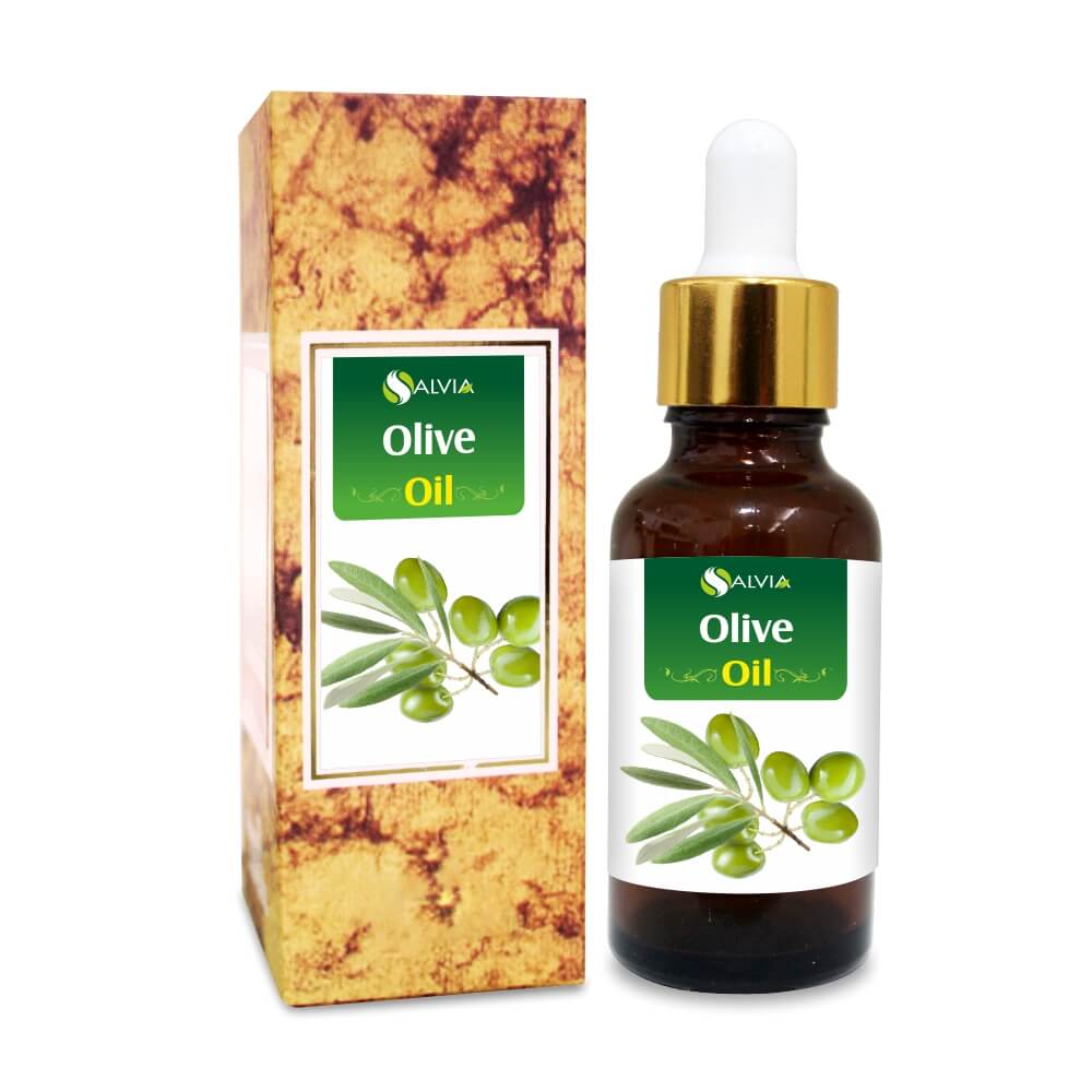 Salvia Natural Carrier Oils Olive Oil (Olea Europaea) Pure Natural Carrier Oil Cold Pressed Rejuvenates Skin, Promotes Hair Growth, Reduces Dark Spots, Acne, For Massage & More